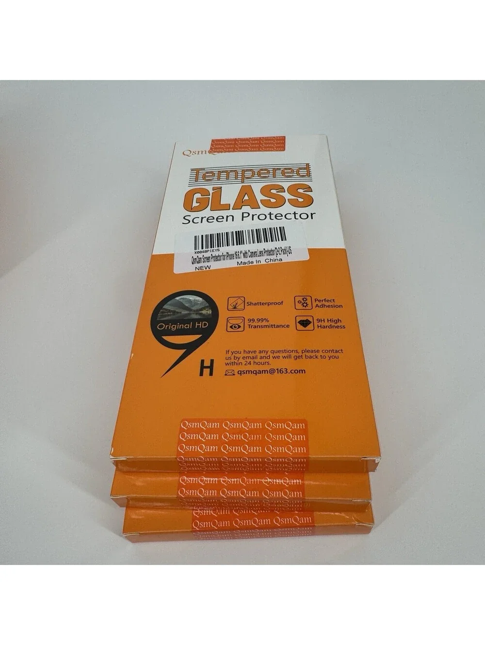 3 Boxes QsmQam  Tempered Glass Screen Protector iPhone 16 6.1” 2 Lens Protector
